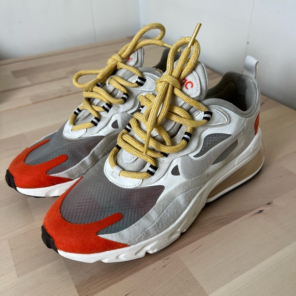 Nike Shoes - NIKE Air Max 270 React Mid-Century Wmn's Chalk Summit White Orange Sneakers Sz 8